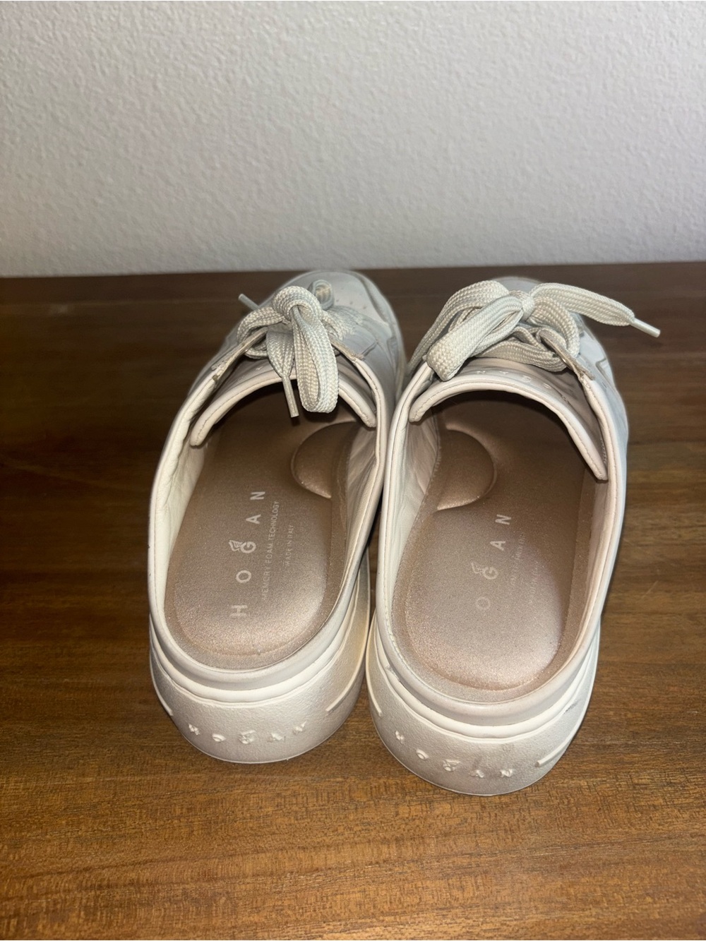HOGAN Cream Platform Mule Sneaker 9.5 - Picture 4 of 6